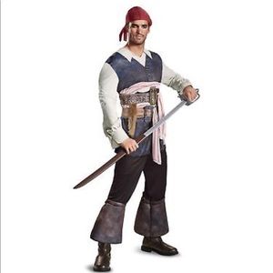 Sparrow Disney Pirates Caribbean Costume Sz XL
